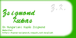 zsigmond kupas business card